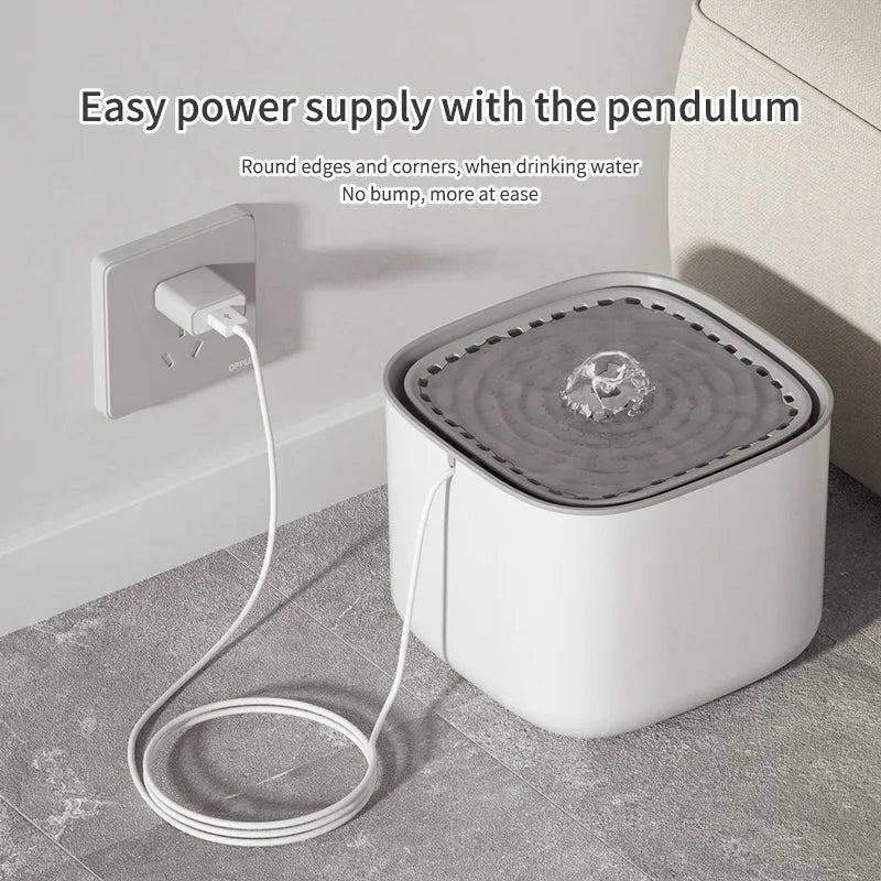 101oz/3L Pet Water Fountain Automatic Induction Circulating Filter