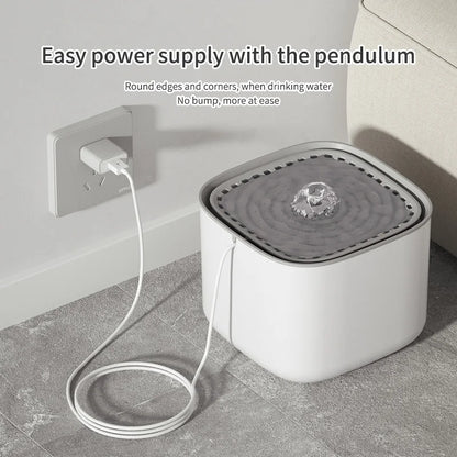101oz/3L Pet Water Fountain Automatic Induction Circulating Filter